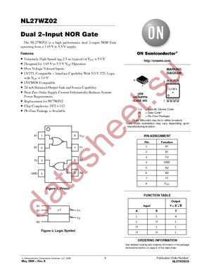 NL27WZ02US datasheet  